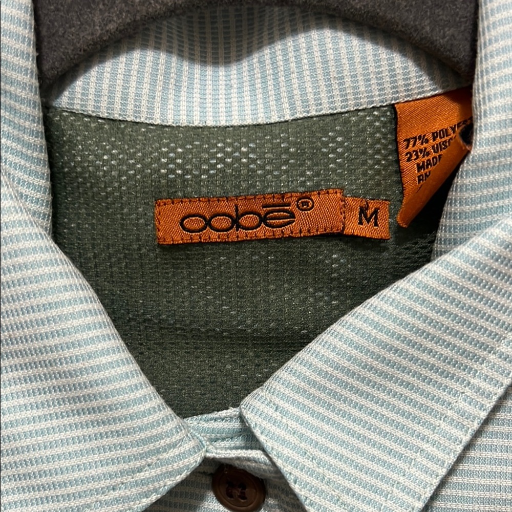 Oobe Striped Shirt with Dark Buttons size medium - Picture 2 of 8